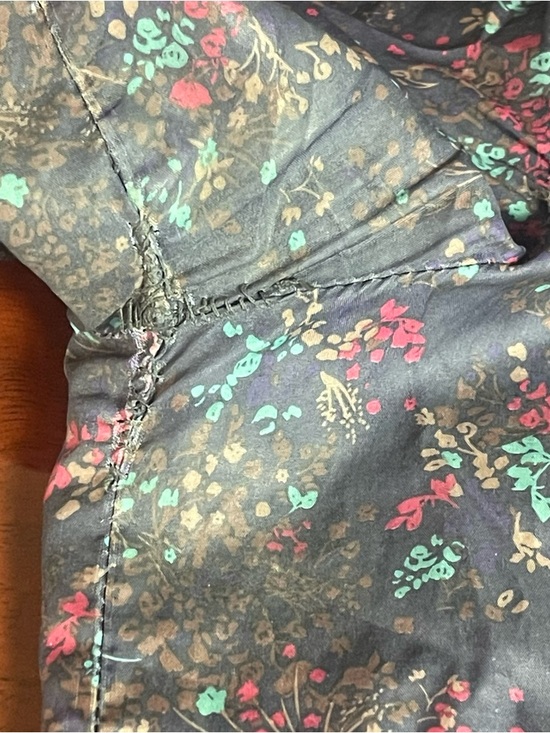 TU Sainsbury's Navy Ditsy Floral Hooded Anorak Raincoat Jacket Size 8 Fairycore - Picture 13 of 14